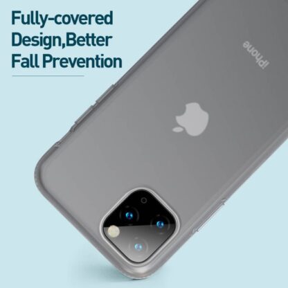 Baseus iPhone 11 Pro Max Hülle Jelly Flüssiges Silikagel Schutz Transparent Schwarz (WIAPIPH65S-GD01) - Image 8