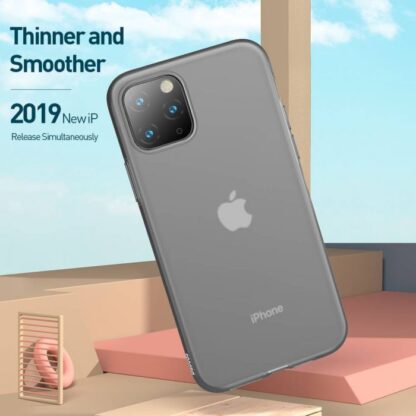 Baseus iPhone 11 Pro Max Hülle Jelly Flüssiges Silikagel Schutz Transparent Schwarz (WIAPIPH65S-GD01) - Image 9