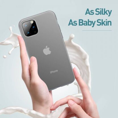 Baseus iPhone 11 Pro Max Hülle Jelly Flüssiges Silikagel Schutz Transparent Schwarz (WIAPIPH65S-GD01) - Image 12