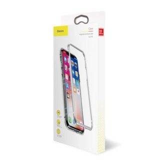 Baseus iPhone X Hülle Magnet-Hardware Silber (WIAPIPHX-CS0S)