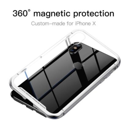 Baseus iPhone X Hülle Magnet-Hardware Silber (WIAPIPHX-CS0S) - Image 2