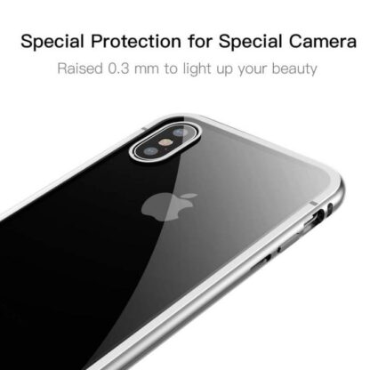 Baseus iPhone X Hülle Magnet-Hardware Silber (WIAPIPHX-CS0S) - Image 3