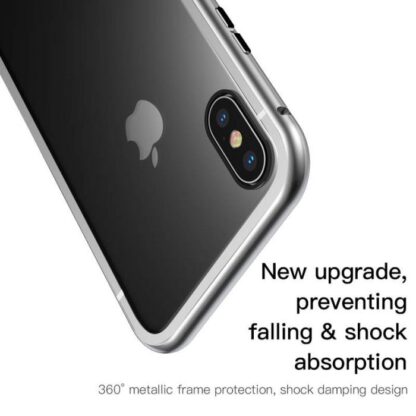 Baseus iPhone X Hülle Magnet-Hardware Silber (WIAPIPHX-CS0S) - Image 5