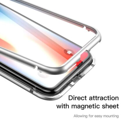 Baseus iPhone X Hülle Magnet-Hardware Silber (WIAPIPHX-CS0S) - Image 6
