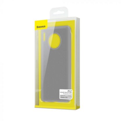 Baseus Huawei Mate 30 Hülle Jelly Flüssiges Silikagel Transparent Schwarz (WIHWMATE30-GD01)