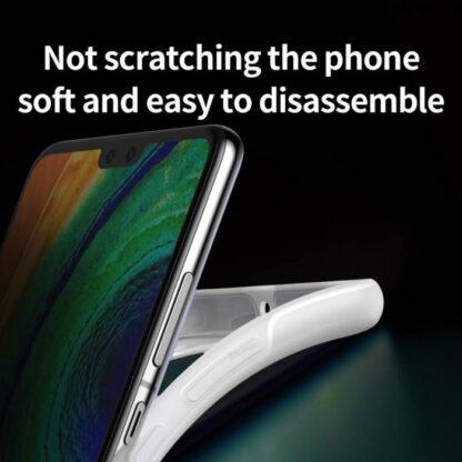 Baseus Huawei Mate 30 Hülle Jelly Flüssiges Silikagel Transparent Schwarz (WIHWMATE30-GD01) - Image 3