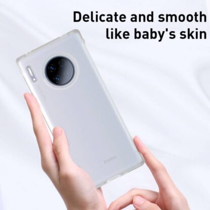 Baseus Huawei Mate 30 Pro Hülle Jelly Liquid Silica Gel Transparent Schwarz (WIHWMATE30P-GD01) - Image 9