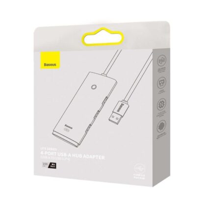 Baseus HUB Lite Series Adapter (USB-A auf 4xUSB-A 3.0 5Gb/s) Schwarz (WKQX030101)