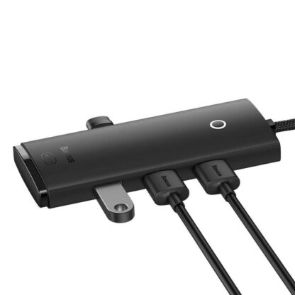 Baseus HUB Lite Series Adapter (USB-A auf 4xUSB-A 3.0 5Gb/s) Schwarz (WKQX030101) - Image 9