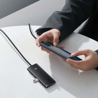 Baseus HUB Lite Series Adapter (USB-A auf 4xUSB-A 3.0 5Gb/s) Schwarz (WKQX030101) - Image 11