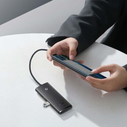 Baseus HUB Lite Serie 4-in-1 Adapter (Typ-C zu 4xUSB-A 3.0 5Gb/s) Kabel 0,25m, Schwarz (WKQX030301) - Image 8