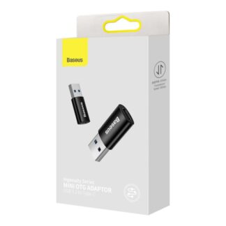 Baseus Konverter Ingenuity Series Mini OTG Adapter USB-A 3.1 Stecker auf Typ-C Buchse Schwarz (ZJJQ000101)