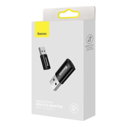 Baseus Konverter Ingenuity Series Mini OTG Adapter USB-A 3.1 Stecker auf Typ-C Buchse Schwarz (ZJJQ000101)