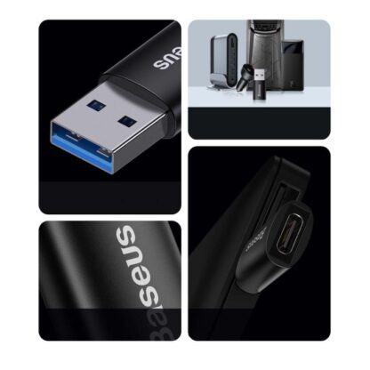 Baseus Konverter Ingenuity Series Mini OTG Adapter USB-A 3.1 Stecker auf Typ-C Buchse Schwarz (ZJJQ000101) - Image 5