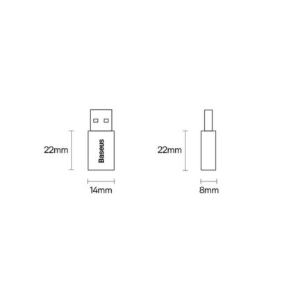 Baseus Konverter Ingenuity Series Mini OTG Adapter USB-A 3.1 Stecker auf Typ-C Buchse Schwarz (ZJJQ000101) - Image 9