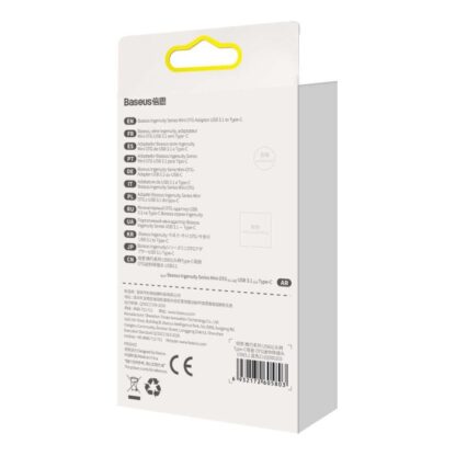 Baseus Adapter Ingenuity Serie Mini OTG Adapter USB-A 3.1 Stecker zu Typ-C Buchse Blau (ZJJQ000103). - Image 3