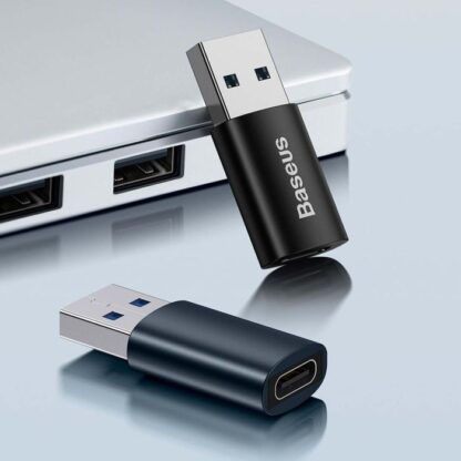 Baseus Adapter Ingenuity Serie Mini OTG Adapter USB-A 3.1 Stecker zu Typ-C Buchse Blau (ZJJQ000103). - Image 6