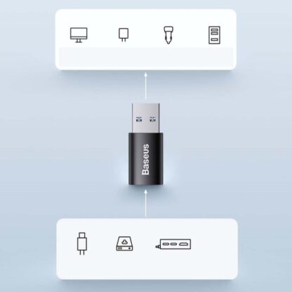 Baseus Adapter Ingenuity Serie Mini OTG Adapter USB-A 3.1 Stecker zu Typ-C Buchse Blau (ZJJQ000103). - Image 7