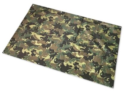 80g/m² Gewebeplane ABDECKPLANE Blache Plane mit Ösen Armee TARNFARBE ca. 5×4m - Image 2