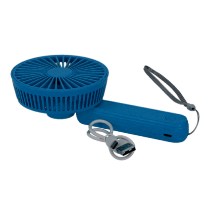Wiederaufladbarer Hand Ventilator mit Schlaufe in Dunkelblau - Image 3