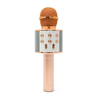 Karaoke Mikrofon mit Bluetooth, AUX & Lautsprecher – Rosegold - Image 4