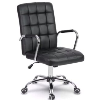 Öko-Leder Bürostuhl BÜRO-STUHL Schreibtischstuhl Bürodrehstuhl Schwarz