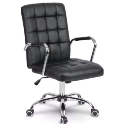 Öko-Leder Bürostuhl BÜRO-STUHL Schreibtischstuhl Bürodrehstuhl Schwarz