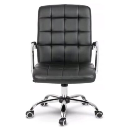Öko-Leder Bürostuhl BÜRO-STUHL Schreibtischstuhl Bürodrehstuhl Schwarz - Image 2
