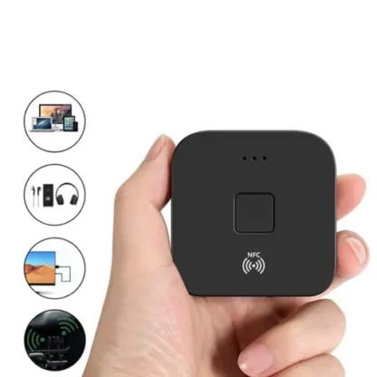 2in1 NFC Bluetooth 5.0 HD Audio Receiver mit 3.5mm Klinke / Cinch – Schwarz - Image 3