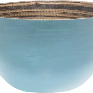 Schüssel Bamboo natural Matttürkis 14 cm Perfekt für Mate-Tee zum zubereiten