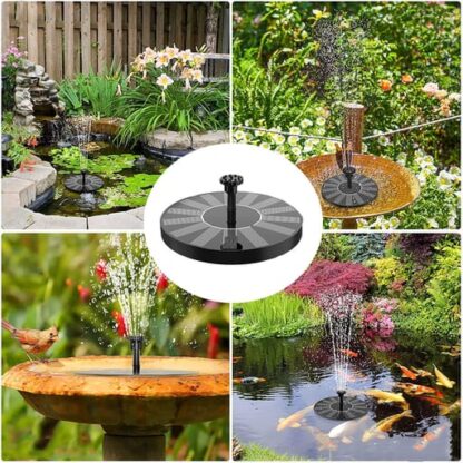 Schwimmender Solar Springbrunnen Vogel Bad Gartenteich Fontäne, Ø16cm - Image 3