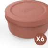 Spetina 6 Pizzateig-Boxen Terracotta