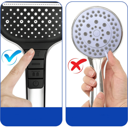 Universal Duschkopf Hand Brause Massage Hochdruck Düse mit 3 Strahlarten - Image 4