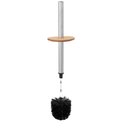 Toilettenbürste WC-BÜRSTE mit Halter WC-Garnitur BAMBUS+KERAMIK SCHWARZ - Image 4