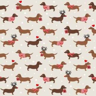 Servietten Weihnachten " Dackel mit Weihnachtsmotiven"