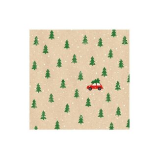 Servietten Weihnachten " Little red Car"