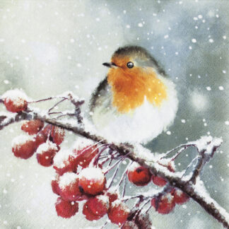Servietten " Winter-Vogel"