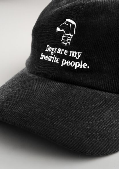 «Dogs are my favourite people» Courdroy Cap - Image 4
