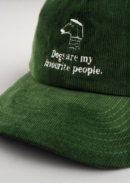 «Dogs are my favourite people» Courdroy Cap - Image 2