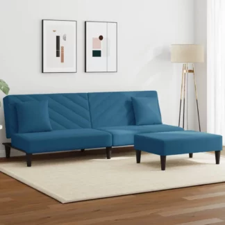 2-tlg. Sofagarnitur mit Kissen