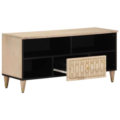 TV-Schrank 100x33x46 cm Massivholz Mango - Image 2