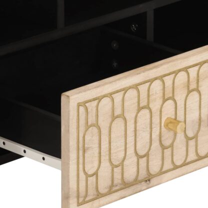 TV-Schrank 100x33x46 cm Massivholz Mango - Image 7