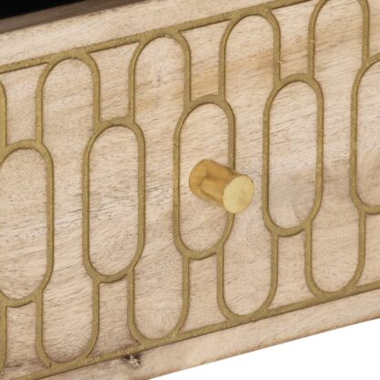 TV-Schrank 100x33x46 cm Massivholz Mango - Image 8