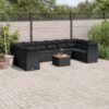 11-tlg. Garten-Sofagarnitur mit Kissen