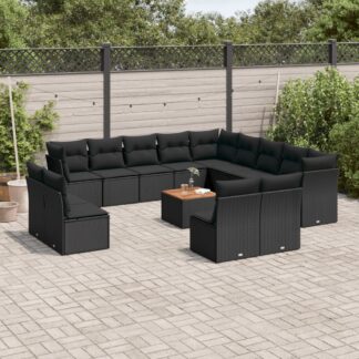 14-tlg. Garten-Sofagarnitur mit Kissen