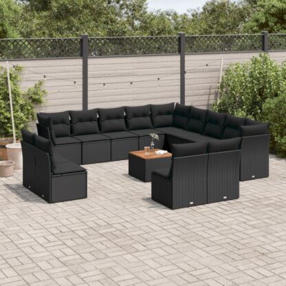 14-tlg. Garten-Sofagarnitur mit Kissen