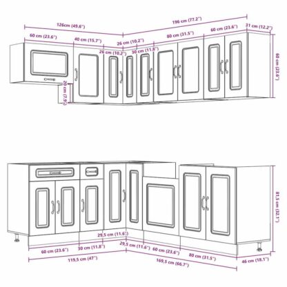 11-tlg. Küchenschrank-Set - Image 8
