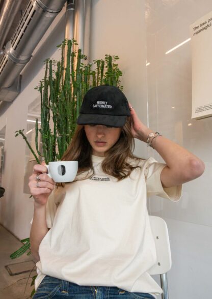 "Highly Caffeinated" Courdroy Cap - Image 2