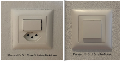 Somfy Smoove Schalter Halterung mit CH Feller EDIZIO due 2er Rahmen - Image 4