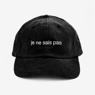 "Je ne sais pas" Corduroy Cap
